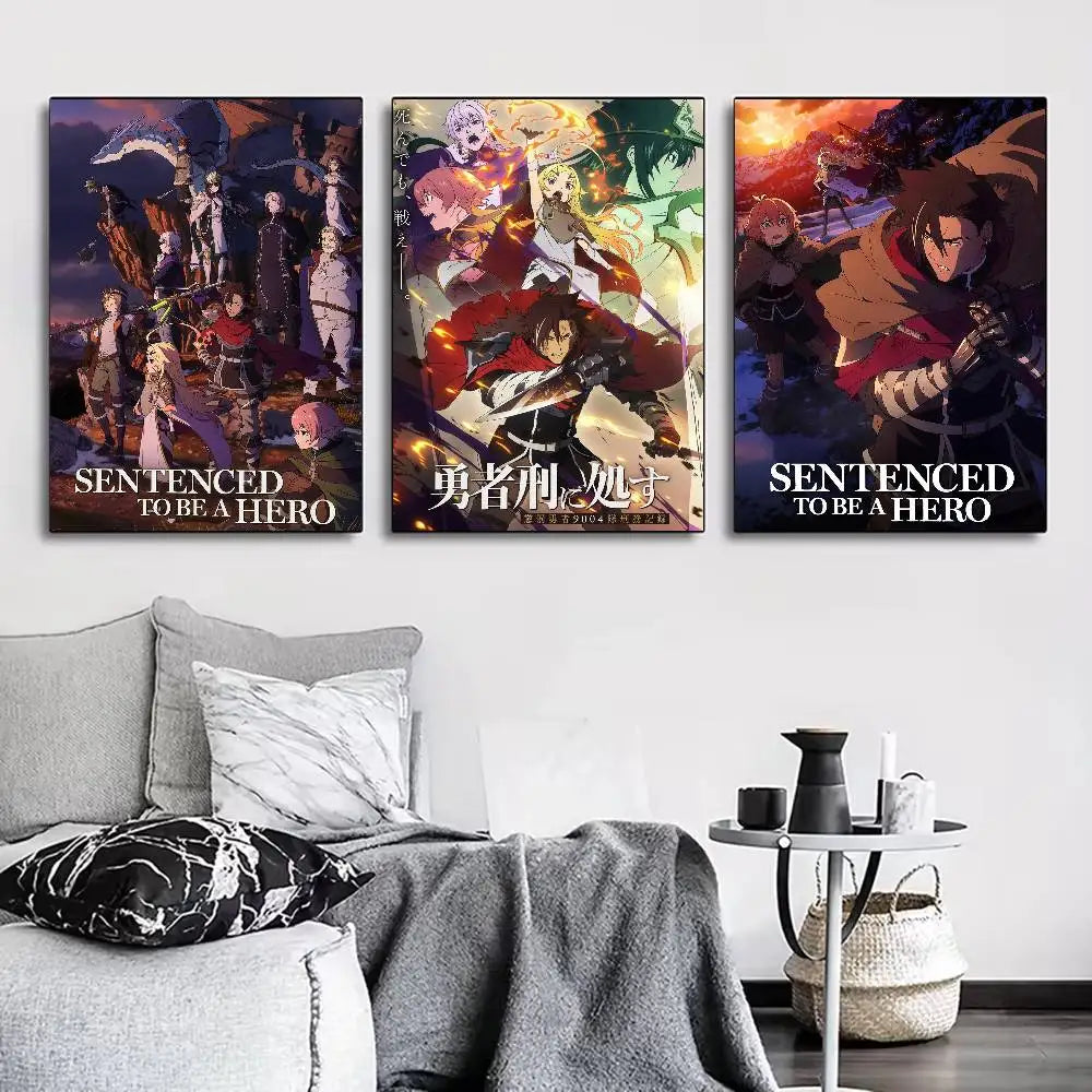 Sentenced to Be a Hero Anime Epic Dark Fantasy Poster