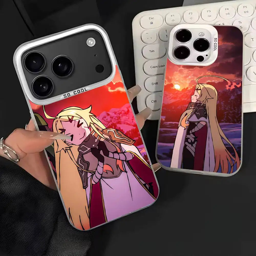 Sentenced to Be a Hero Anime Teoritta Epic Fantasy Sunset iPhone Phone Case