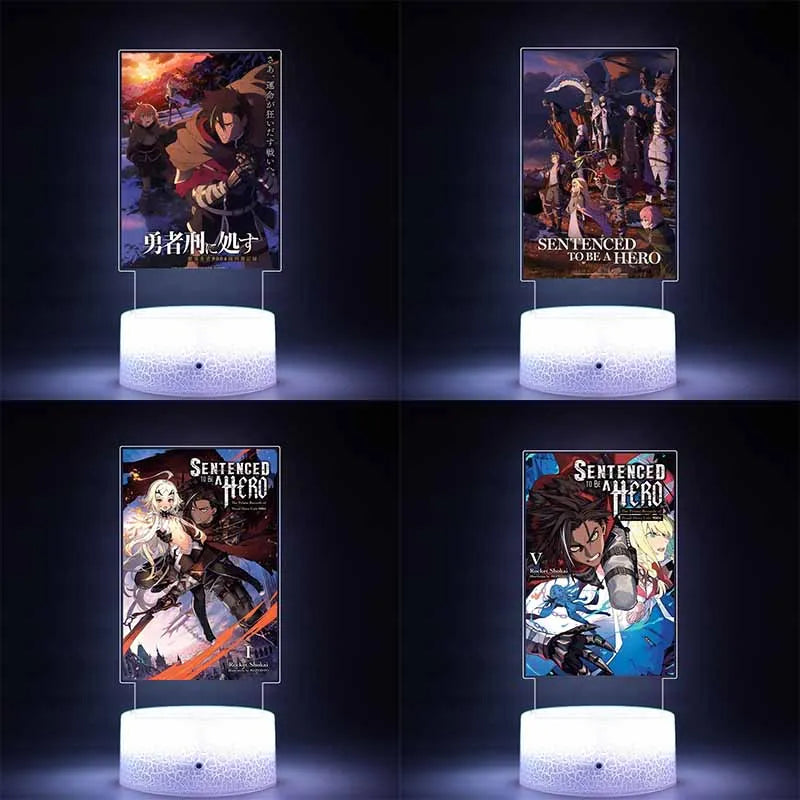 Sentenced to Be a Hero Acrylic Lamp “The Team” – LED Anime Night Light
