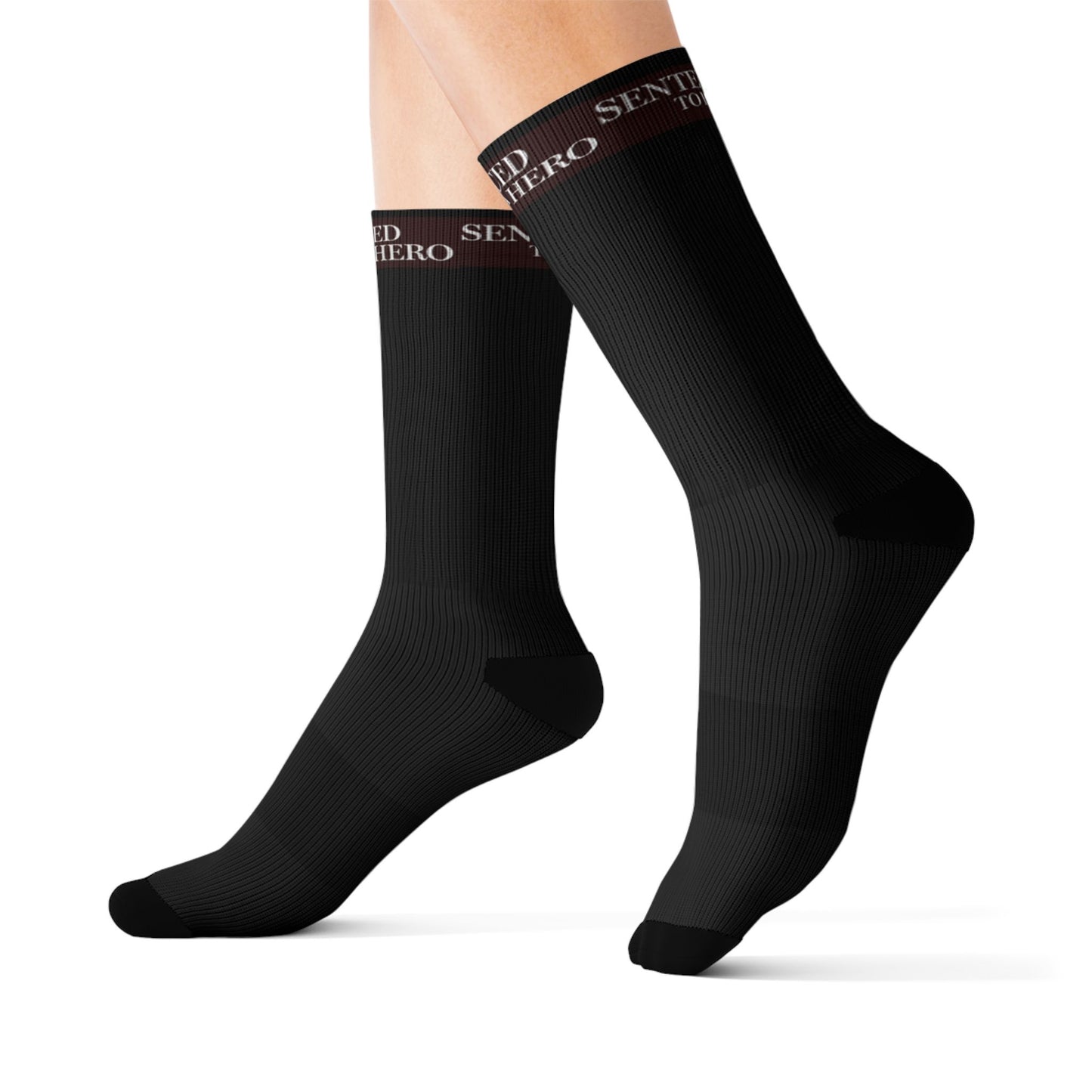 Sentenced to Be a Hero Logo Anime Black Socks