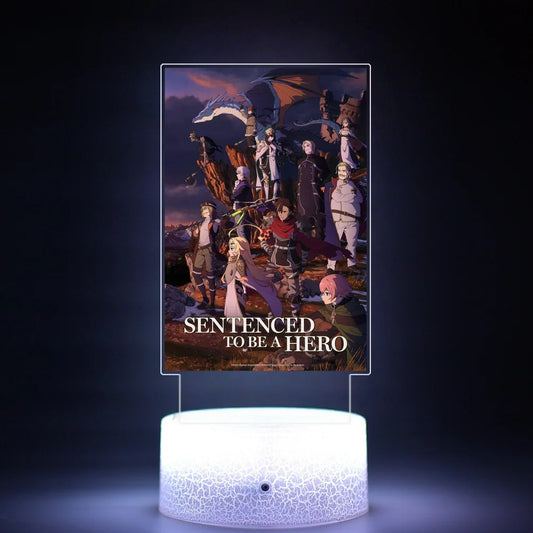 Sentenced to Be a Hero Anime Acrylic Lamp – LED Night Light Manga Room