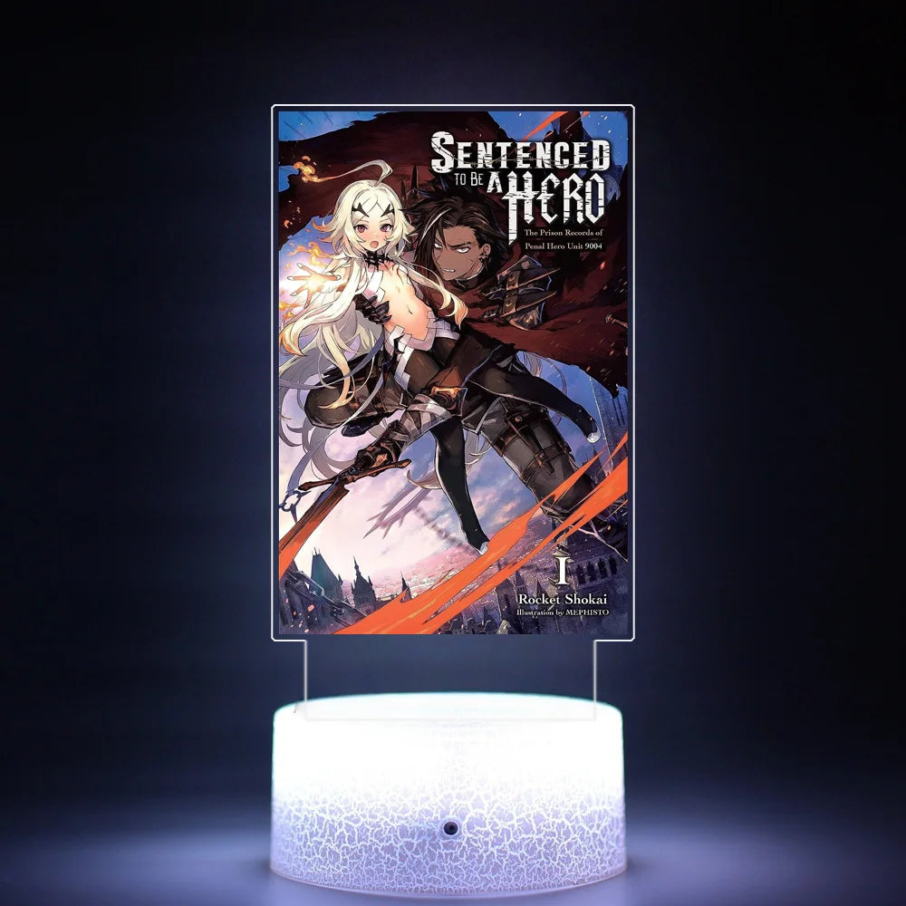 Sentenced to Be a Hero: The Prison Records of Penal Hero Unit 9004 Acrylic Lamp – LED Anime Night
