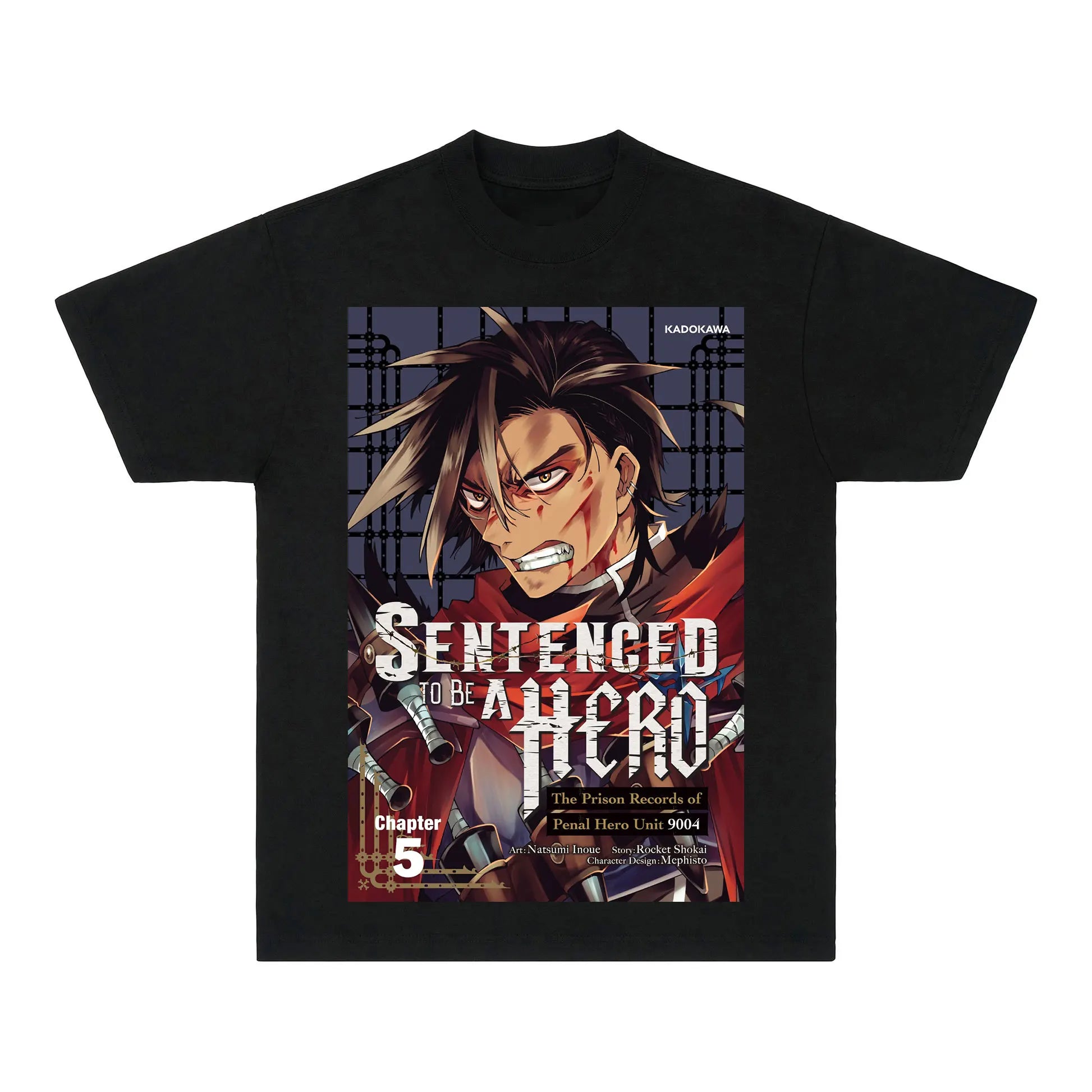 Sentenced to Be a Hero: The Prison Records of Penal Hero Unit 9004 V Black T-Shirt